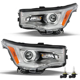 VehicleAid Headlights For 2017-2019 GMC Acadia SL Halogen w/o LED DRL Model
