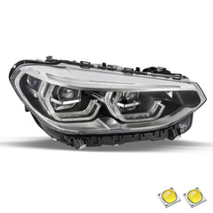 VehicleAid Full LED Headlights For 2018-2021 BMW X3/ 2019-2021 BMW X4 G01 G02 G08 w/Adaptive
