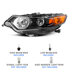 VehicleAid Headlights For 2009-2014 Acura TSX