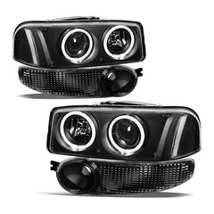 VehicleAid Projector Headlights For 2001-2006 GMC Yukon Denali