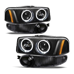 VehicleAid Projector Headlights For 2001-2006 GMC Yukon Denali