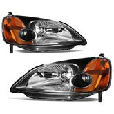 VehicleAid Headlights For 2001-2003 Honda Civic