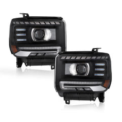 VehicleAid Full LED Performance Headlights For 2014-2019 GMC Sierra