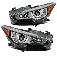 VehicleAid Headlights For 2015-2019 Infiniti Q70