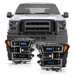 VehicleAid Full LED Performance Headlights For 2015-2017 Ford F150
