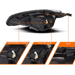 VehicleAid Headlights For 2016-2018 Chevy Malibu