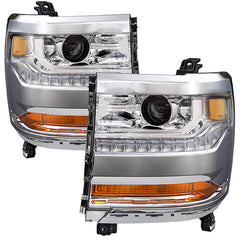 VehicleAid Projector Headlights For 2016-2018 Chevy Silverado 1500