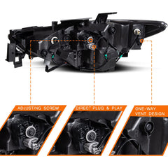 VehicleAid LED Headlights For 2017-2019 Mazda CX-5