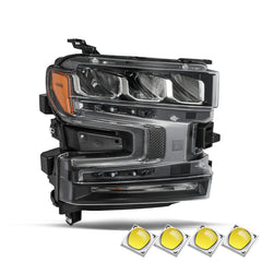 VehicleAid LED Headlights For 2019-2021 Chevy Silverado 1500 Pickup