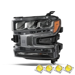 VehicleAid LED Headlights For 2019-2021 Chevy Silverado 1500 Pickup