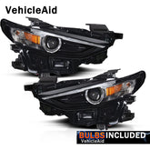 VehicleAid LED Headlights For 2019-2021 Mazda 3