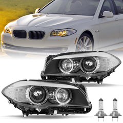 VehicleAid Headlights For 2011-2013 BMW 5 Series 528i 535i 550i M5 F10 F18 w/AFS