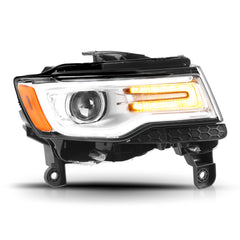 VehicleAid Headlights For 2014-2021 Jeep Grand Cherokee HID Chrome
