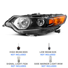 VehicleAid Headlights For 2009-2014 Acura TSX