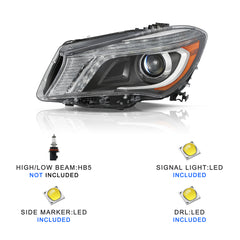VehicleAid Headlights For 2014-2016 Mercedes-Benz CLA-Class C117/CLA 180/CLA250/CLA200/CLA45 AMG