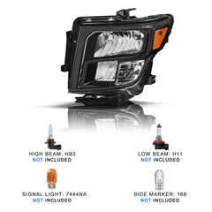 VehicleAid Halogen Headlights For 2016-2024 Nissan Titan XD/2017-2024 Nissan Titan