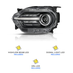 VehicleAid Full LED Headlights For 2021-2024 Ford Bronco Sport w/ LED Signature Lighting