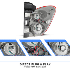 VehicleAid Taillights For 2010-2015 Chevy Equinox