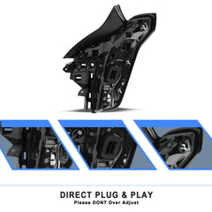 VehicleAid Taillights For 2020-2022 Cadillac CT5 Black And Red Lens