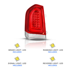 VehicleAid Taillights For 2015-2023 Chrysler 300