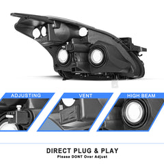 VehicleAid Headlights For 2010-2012 Nissan Altima