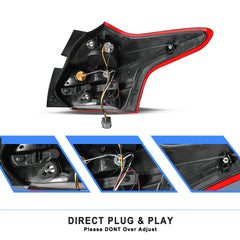 VehicleAid Taillights For 2012-2014 Ford Focus