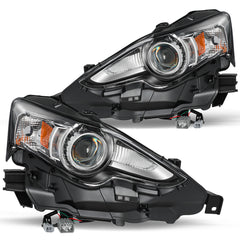 VehicleAid Headlights For 2014-2015 Lexus IS250 Xenon/HID Model
