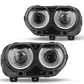 VehicleAid Headlights For 2015-2022 Dodge Challenger HID Model