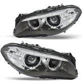 VehicleAid Headlights For 2014-2016 BMW 5 Series F10/F18 528i 535i 550i w/LED DRL Projector