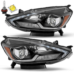 VehicleAid Headlights For 2016-2019 Nissan Sentra SL SR