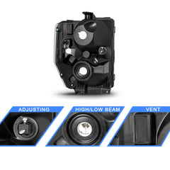 VehicleAid Headlights For 2008-2014 Ford E150 E250