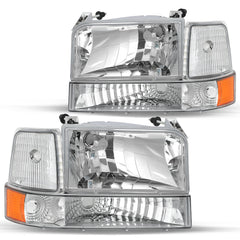 VehicleAid Headlights For 1992-1996 Ford F150 / Bronco