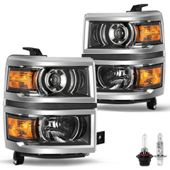 VehicleAid Headlights For 2014-2015 Chevy Silverado 1500
