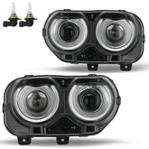 VehicleAid Headlights For 2015-2022 Dodge Challenger Halogen Model