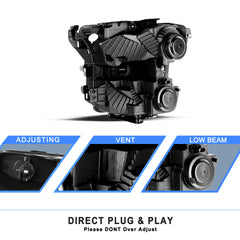 VehicleAid Headlights For 2015-2017 Ford F150