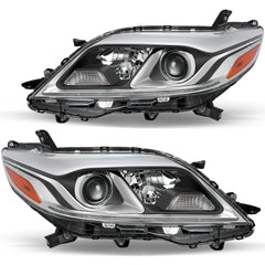 VehicleAid Headlights For 2015-2020 Toyota Sienna Halogen w/LED DRL