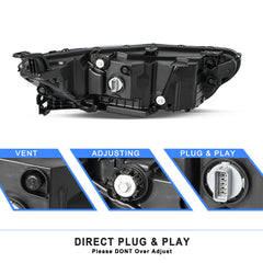 VehicleAid Full LED Headlights For 2023-2025 Honda Accord