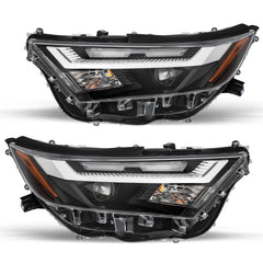 VehicleAid Headlights For 2022-2024 Toyota RAV4 LE XLE with LED Hi-Lo Beam Models