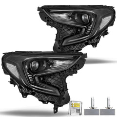 VehicleAid Headlights For 2018-2021 GMC Terrain HID/Xenon Model w/LED DRL