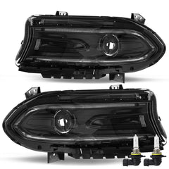 VehicleAid Headlights For 2022-2023 Dodge Charger Halogen Model