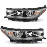 VehicleAid Headlights For 2017-2019 Toyota Highlander SE w/LED DRL Model