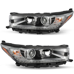 VehicleAid Headlights For 2017-2019 Toyota Highlander SE w/LED DRL Model
