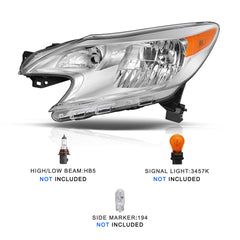 VehicleAid Headlight For 2014-2016 Nissan Versa Note