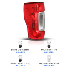 VehicleAid Taillights For 2017-2019 Ford F-250 F-350 Super Duty