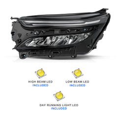 VehicleAid Full LED Headlights For 2022-2024 Chevy Equinox LT/RS