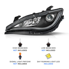 VehicleAid Headlights For 2017-2020 Chrysler Pacifica Halogen w/LED DRL