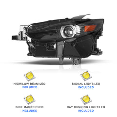 VehicleAid Full LED Headlights For 2020-2023 Mazda CX-30