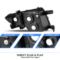 VehicleAid Headlights For 2007-2010 Ford Edge
