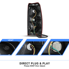 VehicleAid Taillights For 2007-2013 Chevy Avalanche