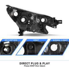 VehicleAid Headlight For 2014-2016 Nissan Versa Note